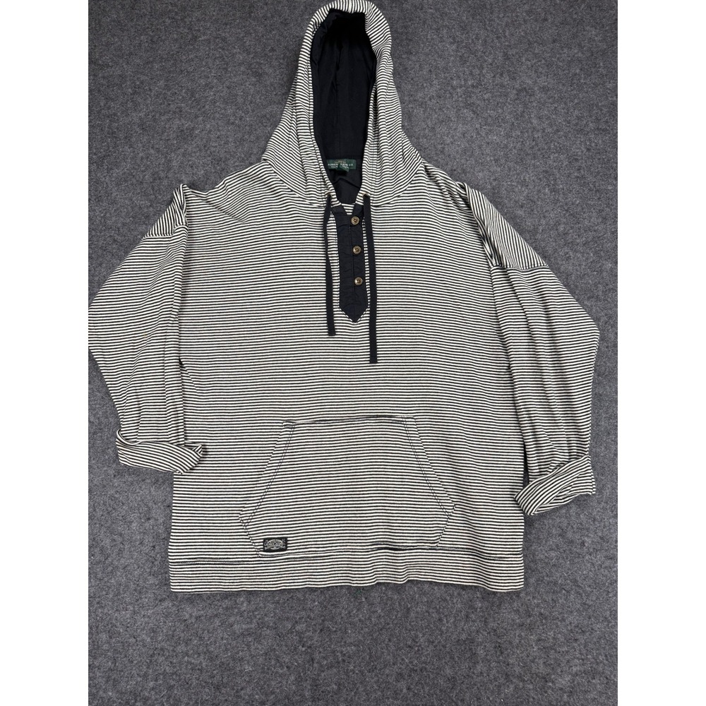 LRL Lauren Jeans Co.‎ Striped Hoodie Pullover Long Sleeve Pocket Large
